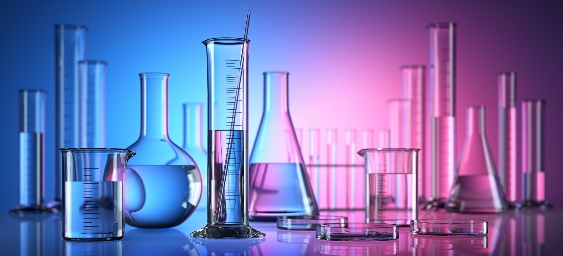 Chemistry Laboratory Motive Blue Magenta