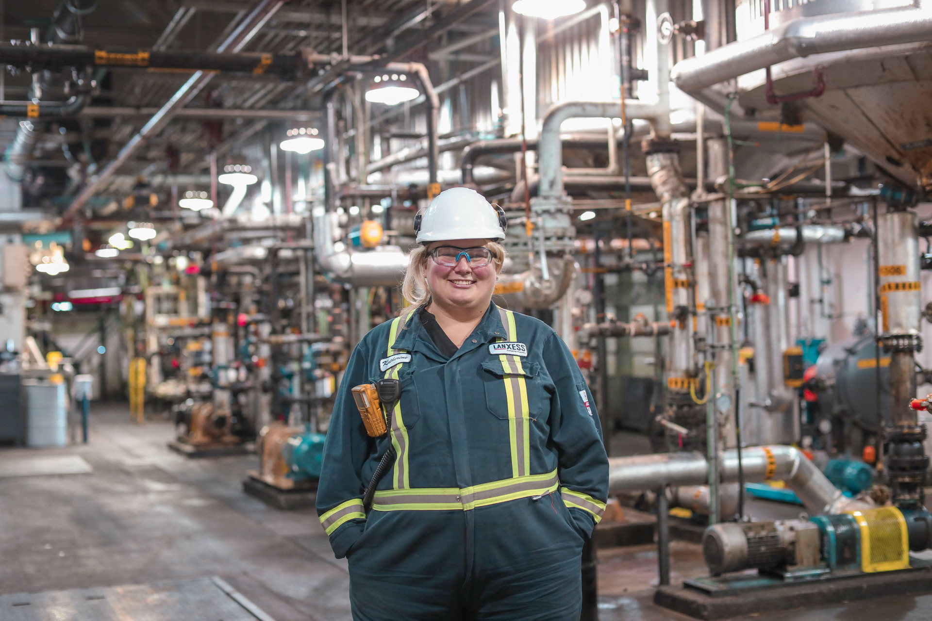 Plant Manager Katherine Down in the Grease production area in West Hill