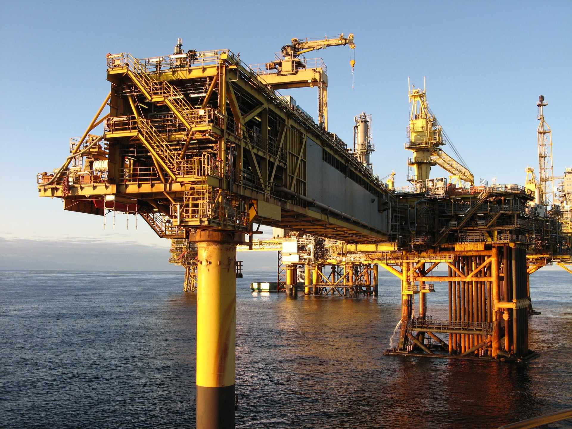 Large North Sea oil rig