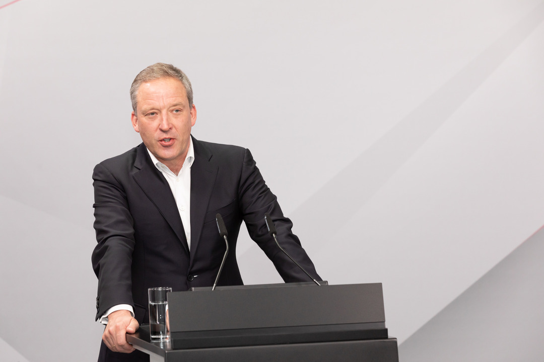 LANXESS Chairman of the Board of Management Matthias Zachert at the 2022 Annual Stockholders' Meeting.